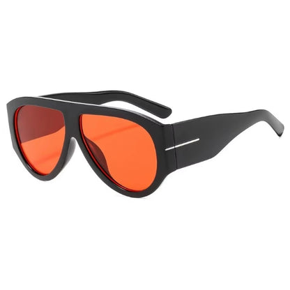 Nova Oversized Cat-Eye – Black / Orange Lens