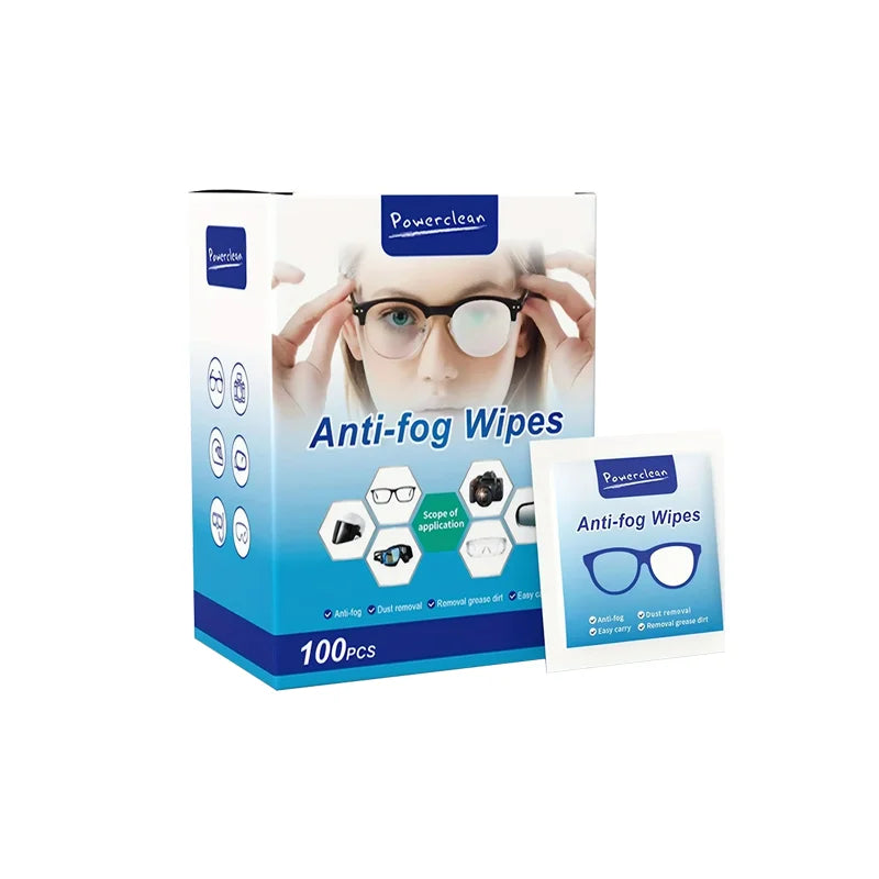 CrystalClear Anti-Fog Lens Wipes (100 Pack) – 100 Wipes