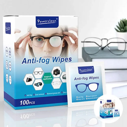 CrystalClear Anti-Fog Lens Wipes (100 Pack)