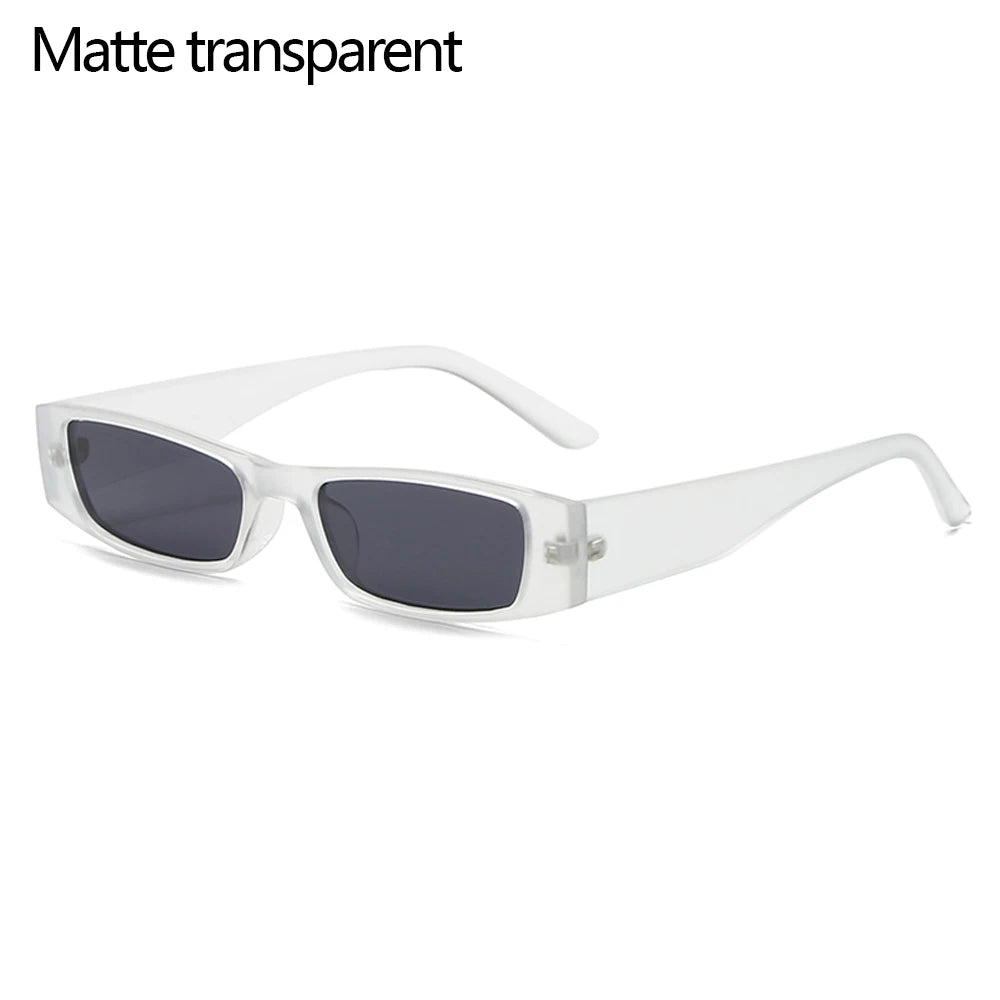 Retro Glam Rectangle 142mm – Matte Clear