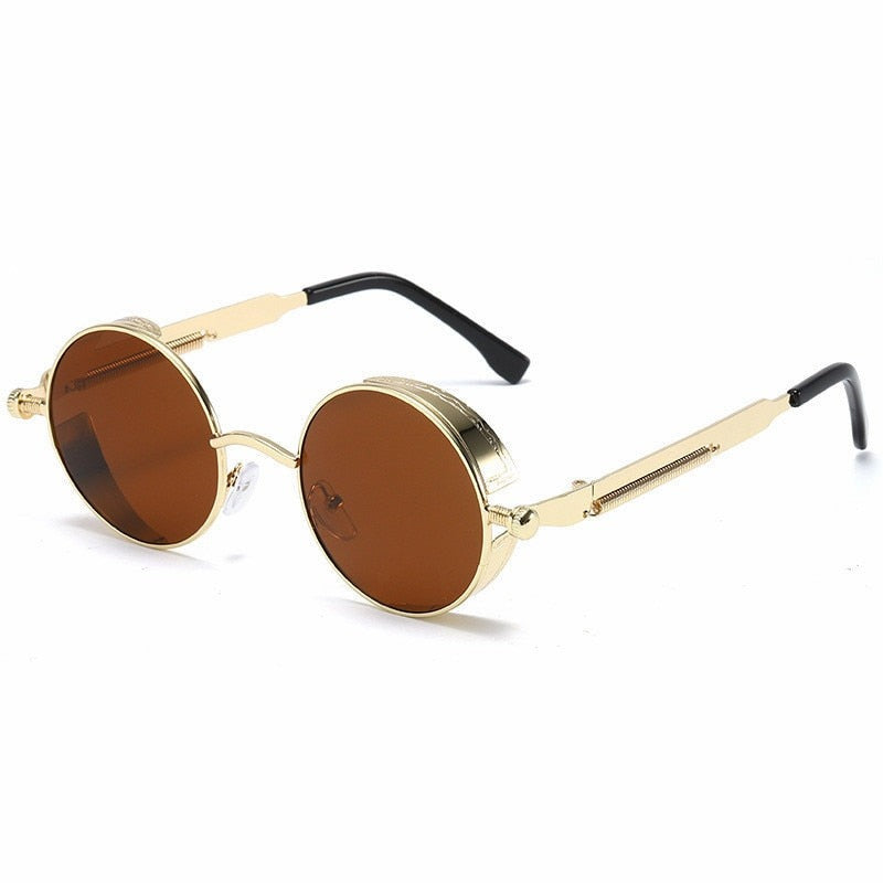 Steampunk Retro-Futuristic Polarized 137mm – Gold / Brown