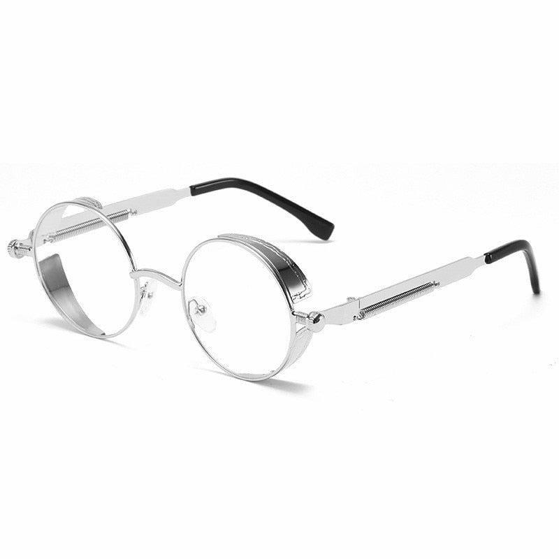 Steampunk Retro-Futuristic Polarized 137mm – Silver / Clear