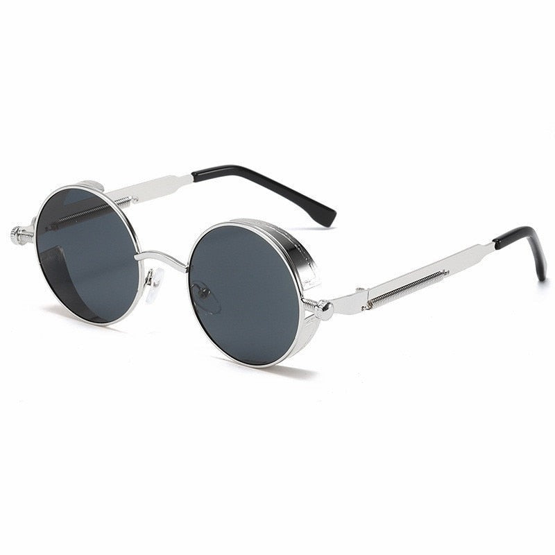 Steampunk Retro-Futuristic Polarized 137mm – Silver / Grey