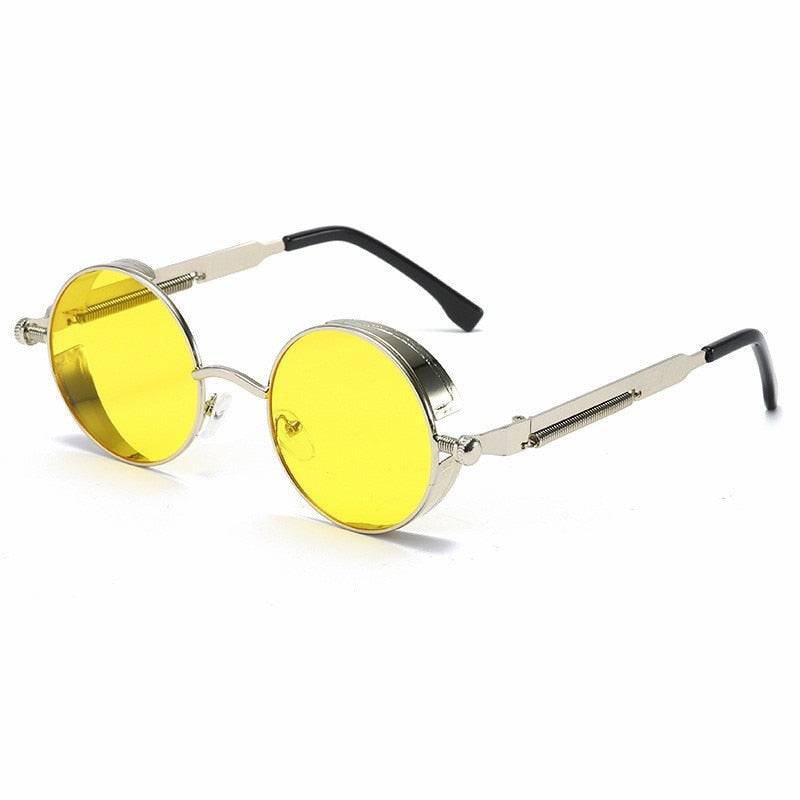 Steampunk Retro-Futuristic Polarized 137mm – Silver / Yellow